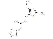 N-[(4-ethyl-2-methyl-1,3-thiazol-5-yl)methyl]-1-(1H-imidazol-1-yl)propan-2-amine