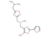 1-[2-(2-furyl)-5-methyl-1,3-oxazol-4-yl]-N-[(5-isobutyl-1,2,4-oxadiazol-3-yl)methyl]-N-methylmethanamine