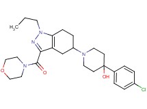 4-(4-chlorophenyl)-1-[3-(4-morpholinylcarbonyl)-1-propyl-4,5,6,7-tetrahydro-1H-indazol-5-yl]-4-piperidinol