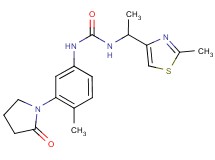 N-[4-methyl-3-(2-oxopyrrolidin-1-yl)phenyl]-N'-[1-(2-methyl-1,3-thiazol-4-yl)ethyl]urea