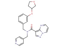N-(4-pyridinylmethyl)-N-[3-(tetrahydro-3-furanyloxy)benzyl]pyrazolo[1,5-a]pyrimidine-3-carboxamide