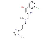 8-chloro-2-({methyl[3-(1-methyl-1H-imidazol-2-yl)propyl]amino}methyl)quinolin-4-ol
