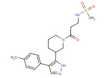 N-(3-{3-[4-(4-methylphenyl)-1H-pyrazol-5-yl]piperidin-1-yl}-3-oxopropyl)methanesulfonamide