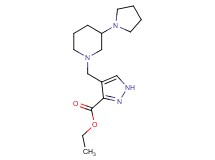 ethyl 4-{[3-(1-pyrrolidinyl)-1-piperidinyl]methyl}-1H-pyrazole-3-carboxylate
