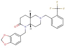 (4aR*,8aS*)-1-(1,3-benzodioxol-5-ylmethyl)-6-[2-(trifluoromethyl)benzyl]octahydro-1,6-naphthyridin-2(1H)-one