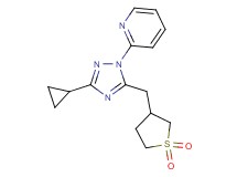 2-{3-cyclopropyl-5-[(1,1-dioxidotetrahydro-3-thienyl)methyl]-1H-1,2,4-triazol-1-yl}pyridine