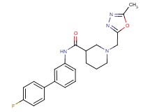 N-(4'-fluorobiphenyl-3-yl)-1-[(5-methyl-1,3,4-oxadiazol-2-yl)methyl]piperidine-3-carboxamide