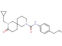 8-(cyclopropylmethyl)-N-(4-ethylphenyl)-9-oxo-2,8-diazaspiro[5.5]undecane-2-carboxamide