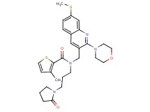 3-methyl-N-{[7-(methylthio)-2-(4-morpholinyl)-3-quinolinyl]methyl}-N-[3-(2-oxo-1-pyrrolidinyl)propyl]-2-thiophenecarboxamide