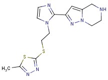 2-(1-{2-[(5-methyl-1,3,4-thiadiazol-2-yl)thio]ethyl}-1H-imidazol-2-yl)-4,5,6,7-tetrahydropyrazolo[1,5-a]pyrazine dihydrochloride