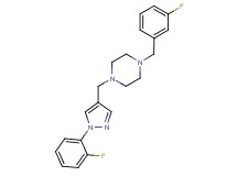 1-(3-fluorobenzyl)-4-{[1-(2-fluorophenyl)-1H-pyrazol-4-yl]methyl}piperazine