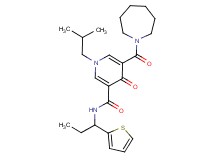 5-(1-azepanylcarbonyl)-1-isobutyl-4-oxo-N-[1-(2-thienyl)propyl]-1,4-dihydro-3-pyridinecarboxamide