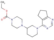 ethyl 4-[1-(6,7-dihydro-5H-cyclopenta[d]pyrimidin-4-yl)-3-piperidinyl]-1-piperazinecarboxylate