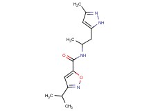 3-isopropyl-N-[1-methyl-2-(3-methyl-1H-pyrazol-5-yl)ethyl]isoxazole-5-carboxamide