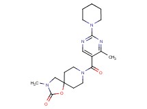 3-methyl-8-[(4-methyl-2-piperidin-1-ylpyrimidin-5-yl)carbonyl]-1-oxa-3,8-diazaspiro[4.5]decan-2-one