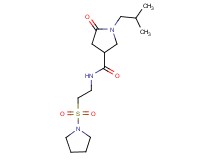 1-isobutyl-5-oxo-N-[2-(pyrrolidin-1-ylsulfonyl)ethyl]pyrrolidine-3-carboxamide