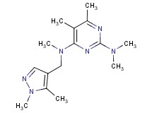 N~4~-[(1,5-dimethyl-1H-pyrazol-4-yl)methyl]-N~2~,N~2~,N~4~,5,6-pentamethylpyrimidine-2,4-diamine