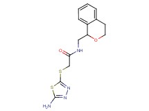 2-[(5-amino-1,3,4-thiadiazol-2-yl)thio]-N-(3,4-dihydro-1H-2-benzopyran-1-ylmethyl)acetamide