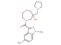 4-[(1,5-dimethyl-1H-indazol-3-yl)carbonyl]-6-(pyrrolidin-1-ylmethyl)-1,4-oxazepan-6-ol