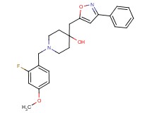 1-(2-fluoro-4-methoxybenzyl)-4-[(3-phenyl-5-isoxazolyl)methyl]-4-piperidinol