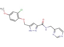 5-[(2-chloro-4-methoxyphenoxy)methyl]-N-(4-pyrimidinylmethyl)-1H-pyrazole-3-carboxamide
