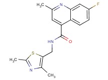 N-[(2,4-dimethyl-1,3-thiazol-5-yl)methyl]-7-fluoro-2-methyl-4-quinolinecarboxamide