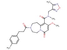 9-methoxy-N-methyl-N-[(4-methyl-1,2,5-oxadiazol-3-yl)methyl]-3-[3-(4-methylphenyl)propanoyl]-7-oxo-1,2,3,4,5,7-hexahydropyrido[1,2-d][1,4]diazepine-10-carboxamide