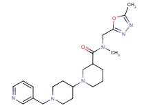 N-methyl-N-[(5-methyl-1,3,4-oxadiazol-2-yl)methyl]-1'-(pyridin-3-ylmethyl)-1,4'-bipiperidine-3-carboxamide