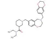 1-{[4-(2,3-dihydro-1,4-benzodioxin-6-ylmethyl)-2,3,4,5-tetrahydro-1,4-benzoxazepin-7-yl]methyl}-N,N-diethyl-3-piperidinecarboxamide