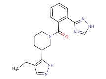 3-(4-ethyl-1H-pyrazol-5-yl)-1-[2-(1H-1,2,4-triazol-3-yl)benzoyl]piperidine