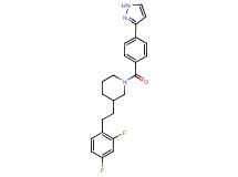 3-[2-(2,4-difluorophenyl)ethyl]-1-[4-(1H-pyrazol-3-yl)benzoyl]piperidine