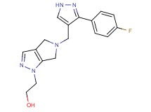 2-[5-{[3-(4-fluorophenyl)-1H-pyrazol-4-yl]methyl}-5,6-dihydropyrrolo[3,4-c]pyrazol-1(4H)-yl]ethanol