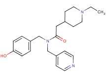 2-(1-ethyl-4-piperidinyl)-N-(4-hydroxybenzyl)-N-(4-pyridinylmethyl)acetamide