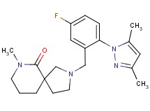 2-[2-(3,5-dimethyl-1H-pyrazol-1-yl)-5-fluorobenzyl]-7-methyl-2,7-diazaspiro[4.5]decan-6-one