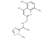 5,8-dimethyl-2-({[1-(1-methyl-1H-1,2,4-triazol-5-yl)ethyl]amino}methyl)quinolin-4-ol