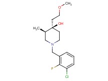 (3R*,4R*)-1-(3-chloro-2-fluorobenzyl)-4-(2-methoxyethyl)-3-methyl-4-piperidinol