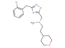 N-{[3-(2-chlorobenzyl)-1,2,4-oxadiazol-5-yl]methyl}-N-methyl-2-(tetrahydro-2H-pyran-4-yl)ethanamine