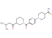 1-(5-{[3-(3-methylbutanoyl)piperidin-1-yl]carbonyl}pyridin-2-yl)piperidine-4-carboxamide