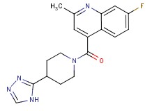 7-fluoro-2-methyl-4-{[4-(4H-1,2,4-triazol-3-yl)-1-piperidinyl]carbonyl}quinoline