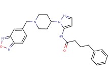 N-{1-[1-(2,1,3-benzoxadiazol-5-ylmethyl)-4-piperidinyl]-1H-pyrazol-5-yl}-4-phenylbutanamide
