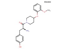 4-{(2S)-2-amino-3-[4-(2-methoxyphenoxy)-1-piperidinyl]-3-oxopropyl}phenol