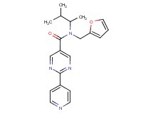 N-(1,2-dimethylpropyl)-N-(2-furylmethyl)-2-pyridin-4-ylpyrimidine-5-carboxamide