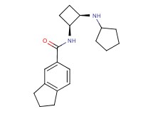 N-[(1S*,2R*)-2-(cyclopentylamino)cyclobutyl]-5-indanecarboxamide