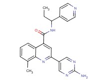 2-(2-aminopyrimidin-5-yl)-8-methyl-N-(1-pyridin-4-ylpropyl)quinoline-4-carboxamide