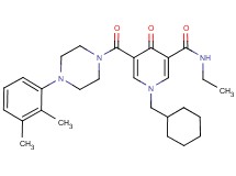 1-(cyclohexylmethyl)-5-{[4-(2,3-dimethylphenyl)-1-piperazinyl]carbonyl}-N-ethyl-4-oxo-1,4-dihydro-3-pyridinecarboxamide