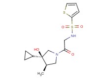 N-{2-[(3R*,4R*)-3-cyclopropyl-3-hydroxy-4-methylpyrrolidin-1-yl]-2-oxoethyl}thiophene-2-sulfonamide