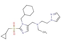 ({1-(cyclohexylmethyl)-2-[(cyclopropylmethyl)sulfonyl]-1H-imidazol-5-yl}methyl)ethyl[2-(1H-pyrazol-1-yl)ethyl]amine