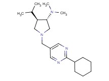 (3S*,4R*)-1-[(2-cyclohexylpyrimidin-5-yl)methyl]-4-isopropyl-N,N-dimethylpyrrolidin-3-amine