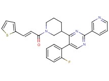 5-(2-fluorophenyl)-2-(3-pyridinyl)-4-{1-[(2E)-3-(2-thienyl)-2-propenoyl]-3-piperidinyl}pyrimidine