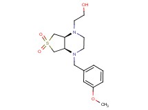 2-[(4aR*,7aS*)-4-(3-methoxybenzyl)-6,6-dioxidohexahydrothieno[3,4-b]pyrazin-1(2H)-yl]ethanol